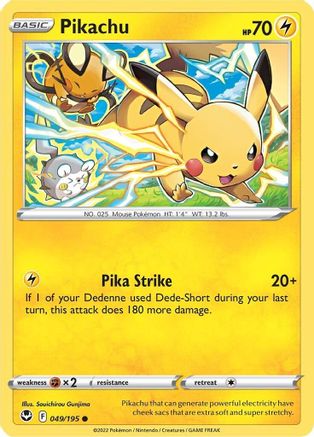 Pikachu (049/195) [Sword & Shield: Silver Tempest] - Trinity Hobby