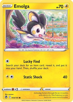 Emolga (054/195) [Sword & Shield: Silver Tempest] - Trinity Hobby