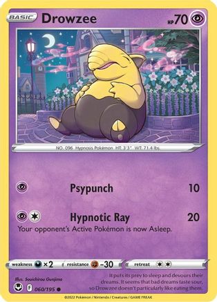 Drowzee (060/195) [Sword & Shield: Silver Tempest] - Trinity Hobby