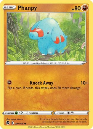 Phanpy (091/195) [Sword & Shield: Silver Tempest] - Trinity Hobby