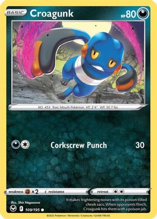 Croagunk (109/195) [Sword & Shield: Silver Tempest] - Trinity Hobby