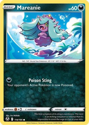 Mareanie (114/195) [Sword & Shield: Silver Tempest] - Trinity Hobby