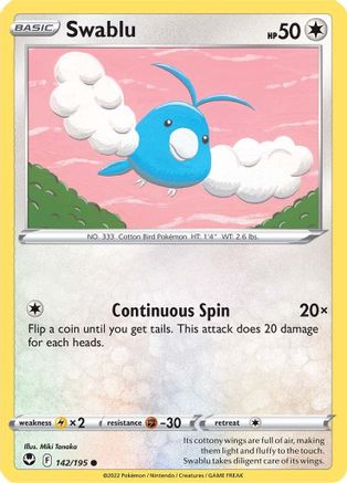 Swablu (142/195) [Sword & Shield: Silver Tempest] - Trinity Hobby