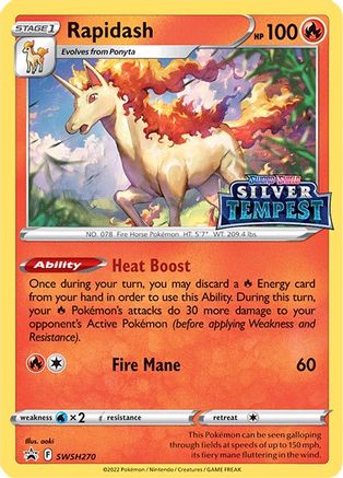 Rapidash (SWSH270) (Prerelease) [Sword & Shield: Black Star Promos] - Trinity Hobby