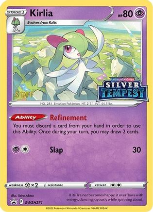 Kirlia (SWSH271) (Prerelease) (Staff) [Sword & Shield: Black Star Promos] - Trinity Hobby