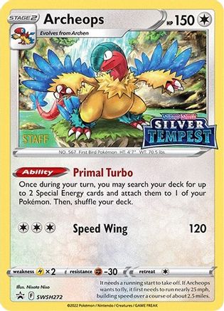Archeops (SWSH272) (Prerelease) (Staff) [Sword & Shield: Black Star Promos] - Trinity Hobby