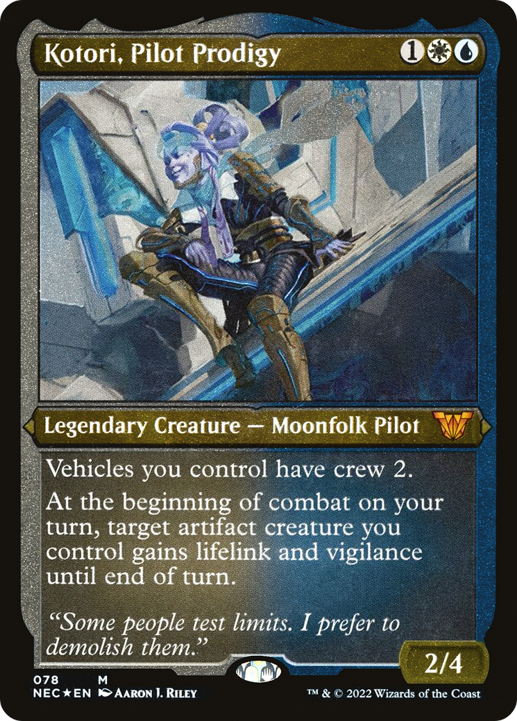 Kotori, Pilot Prodigy (NEC-078) - [Neon Dynasty Commander] Foil - Trinity Hobby