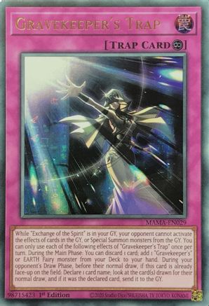 Gravekeeper's Trap [MAMA-EN029] Ultra Pharaoh's Rare - Trinity Hobby