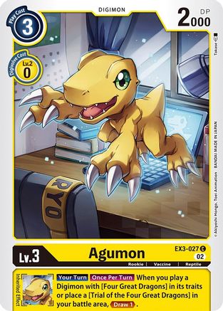 Agumon [EX3-027] [Draconic Roar] - Trinity Hobby