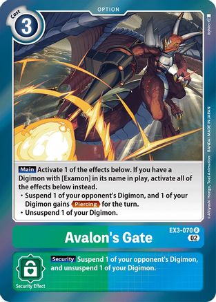 Avalon's Gate [EX3-070] [Draconic Roar] - Trinity Hobby
