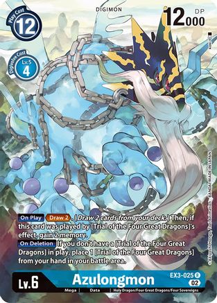 Azulongmon [EX3-025] (Alternate Art) [Draconic Roar] - Trinity Hobby