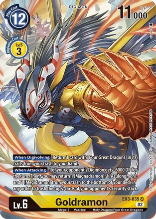 Goldramon [EX3-035] (Alternate Art) [Draconic Roar] - Trinity Hobby