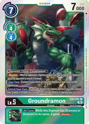 Groundramon [EX3-041] (Alternate Art) [Draconic Roar] - Trinity Hobby