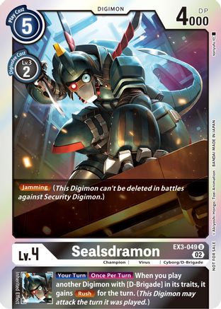 Sealsdramon [EX3-049] (Alternate Art) [Draconic Roar] - Trinity Hobby