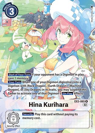 Hina Kurihara [EX3-065] (Alternate Art) [Draconic Roar] - Trinity Hobby
