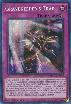 Gravekeeper's Trap [MAMA-EN029] Secret Pharaoh's Rare - Trinity Hobby