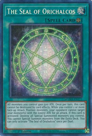 The Seal of Orichalcos [MAMA-EN111] Secret Pharaoh's Rare - Trinity Hobby