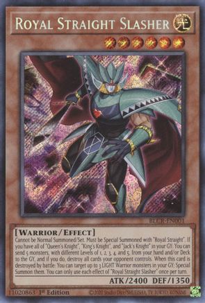 Royal Straight Slasher [BLCR-EN001] Secret Rare - Trinity Hobby