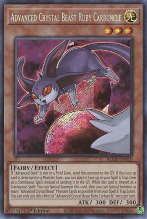 Advanced Crystal Beast Ruby Carbuncle [BLCR-EN010] Secret Rare - Trinity Hobby