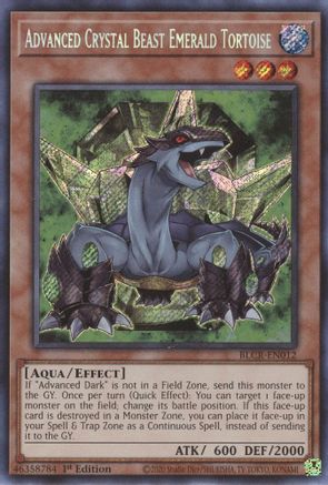 Advanced Crystal Beast Emerald Tortoise [BLCR-EN012] Secret Rare - Trinity Hobby
