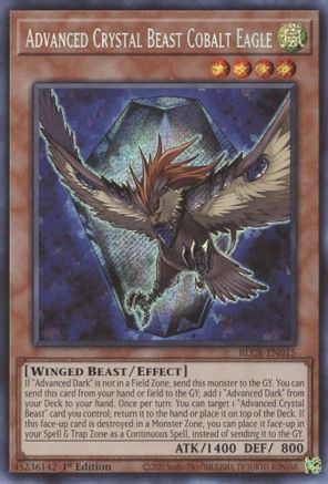 Advanced Crystal Beast Cobalt Eagle [BLCR-EN015] Secret Rare - Trinity Hobby