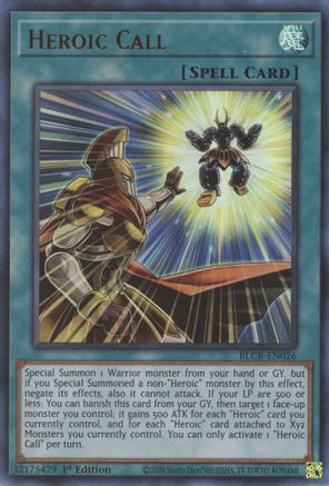 Heroic Call [BLCR-EN026] Ultra Rare - Trinity Hobby