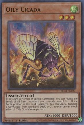 Oily Cicada [BLCR-EN027] Ultra Rare - Trinity Hobby