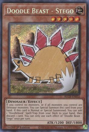 Doodle Beast - Stego [BLCR-EN032] Secret Rare - Trinity Hobby
