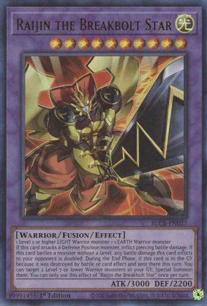 Raijin the Breakbolt Star [BLCR-EN037] Ultra Rare - Trinity Hobby