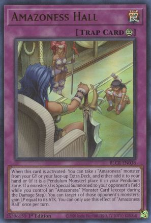 Amazoness Hall [BLCR-EN038] Ultra Rare - Trinity Hobby