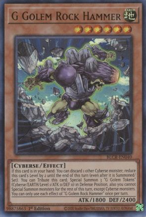 G Golem Rock Hammer [BLCR-EN040] Ultra Rare - Trinity Hobby