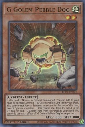 G Golem Pebble Dog [BLCR-EN041] Ultra Rare - Trinity Hobby
