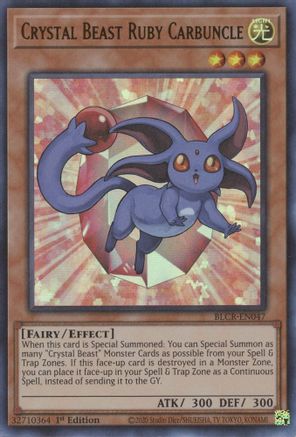 Crystal Beast Ruby Carbuncle [BLCR-EN047] Ultra Rare - Trinity Hobby