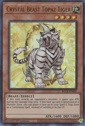 Crystal Beast Topaz Tiger [BLCR-EN050] Ultra Rare - Trinity Hobby