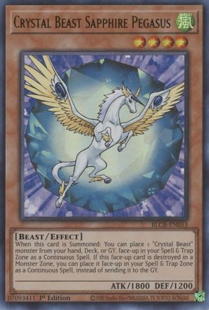 Crystal Beast Sapphire Pegasus [BLCR-EN053] Ultra Rare - Trinity Hobby