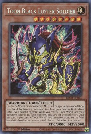 Toon Black Luster Soldier [BLCR-EN065] Secret Rare - Trinity Hobby