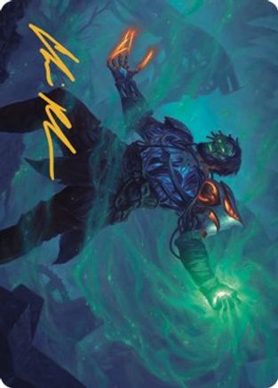 Mishra, Claimed by Gix Art Card (Gold-Stamped Signature)  (ASBRO-037) - [The Brothers' War Art Series] - Trinity Hobby