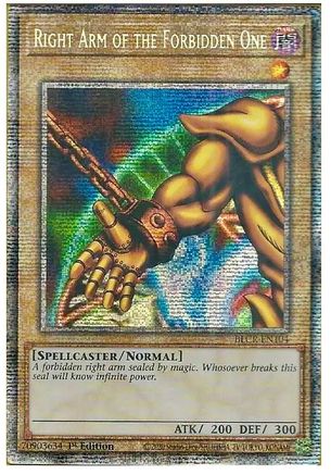 Right Arm of the Forbidden One [BLCR-EN104] Starlight Rare - Trinity Hobby