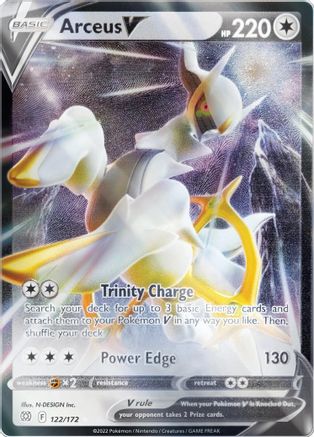 Arceus V (Metal Card) - (122/172) Holofoil [Miscellaneous Cards & Products]