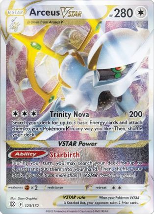 Arceus VSTAR (Metal Card) - (123/172) Holofoil [Miscellaneous Cards & Products]