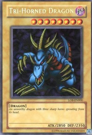 Tri-Horned Dragon [LOB-EN000] Secret Rare - Trinity Hobby