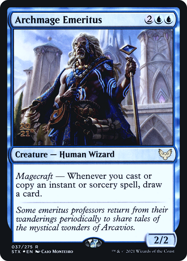 Archmage Emeritus [Strixhaven: School of Mages Prerelease Promos] - Trinity Hobby