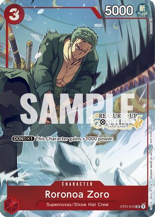 Roronoa Zoro - ST01-013 (Treasure Cup) (ST01-013) - [One Piece Promotion Cards] Foil - Trinity Hobby