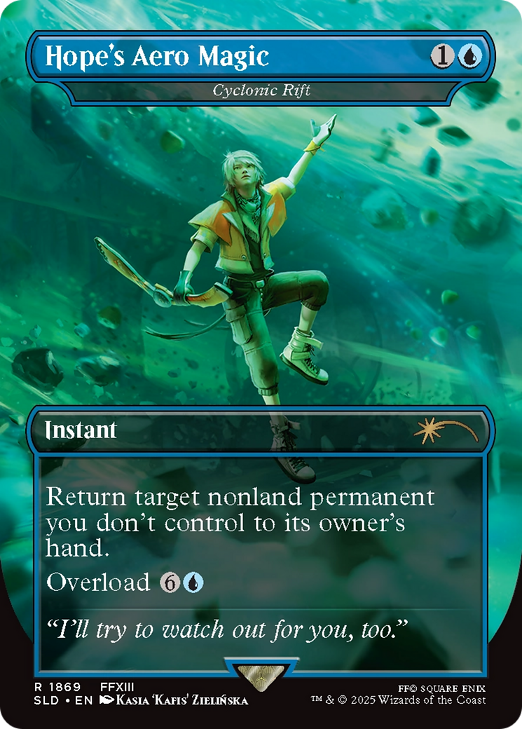 Cyclonic Rift  [Foil]  (SLD-1869) - [Secret Lair Drop] / Hope's Aero Magic (Borderless) - Trinity Hobby