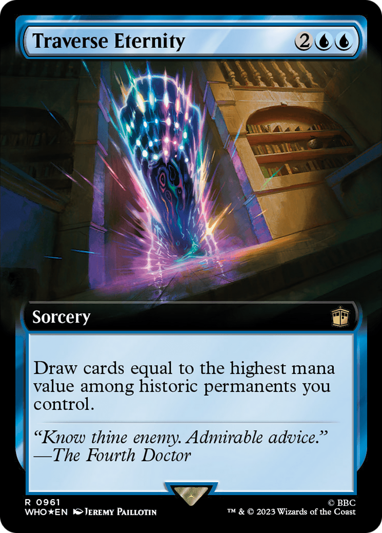 Traverse Eternity (Extended Art) (Surge Foil) [Doctor Who] - Trinity Hobby