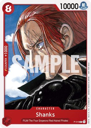 Shanks (One Piece Film Red) (P-016) - [One Piece Promotion Cards] - Trinity Hobby
