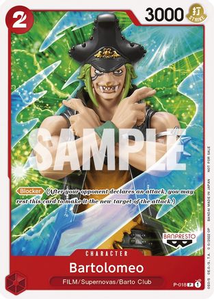 Bartolomeo (One Piece Film Red) (P-018) - [One Piece Promotion Cards] - Trinity Hobby