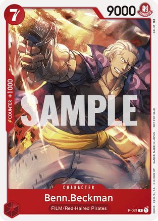 Benn.Beckman (One Piece Film Red) (P-021) - [One Piece Promotion Cards] - Trinity Hobby