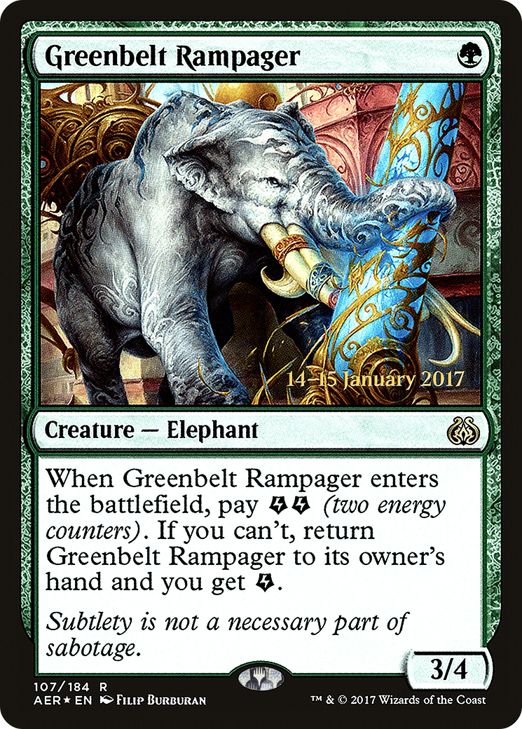 Greenbelt Rampager [Aether Revolt Promos Avant-première] 