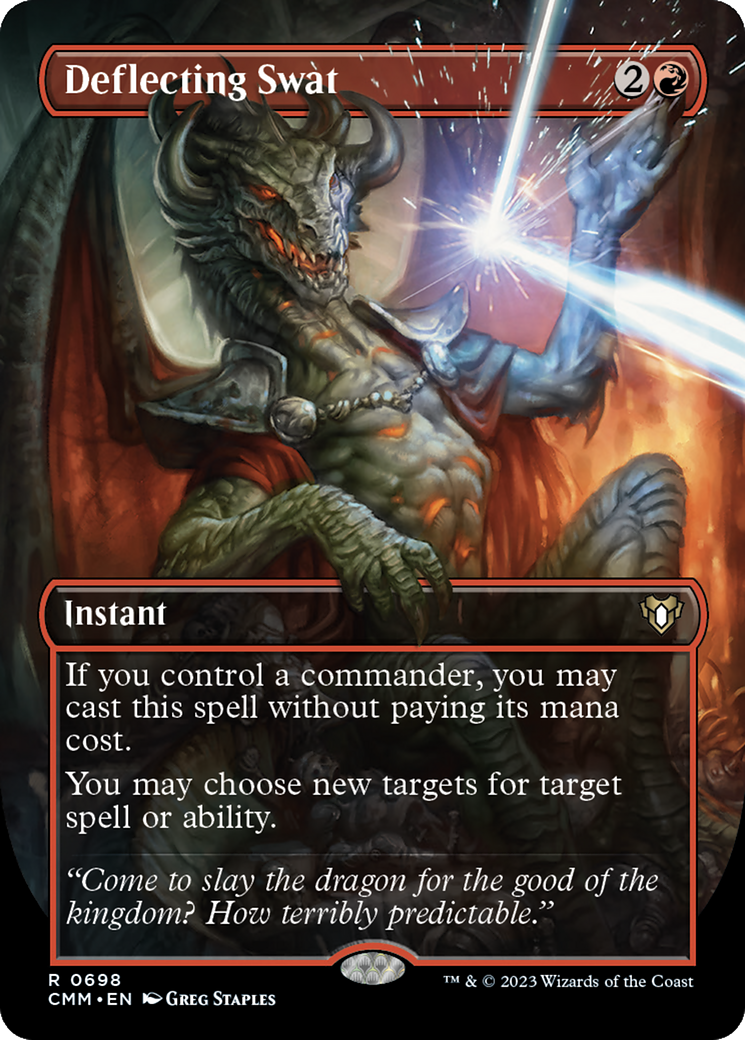 Deflecting Swat (Borderless Alternate Art) [Commander Masters] - Trinity Hobby